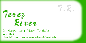 terez rixer business card